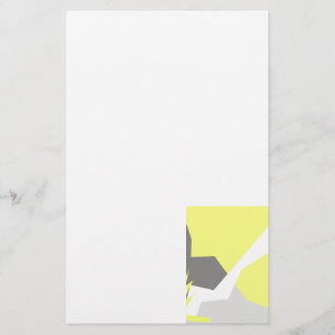 Abstracte kunst - Geel grijs Briefpapier