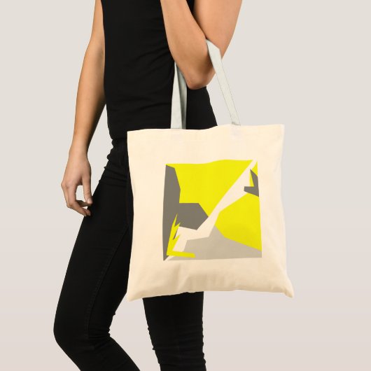 Abstracte kunst - Geel grijs Tote Bag (Voorkant (product))