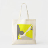 Abstracte kunst - Geel grijs Tote Bag (Voorkant)