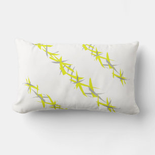 Abstracte kunst Geel Grijs Worp Kussen Cushion