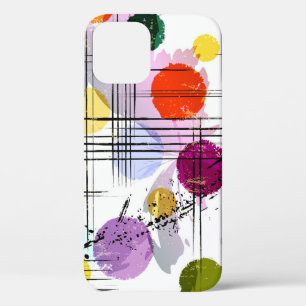 Abstracte kunst geïnspireerde naadloze achtergrond iPhone 12 hoesje