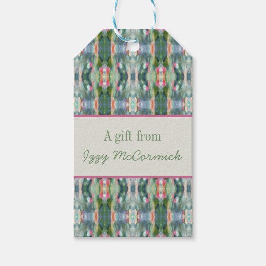 Abstracte Kunst Gepersonaliseerde Gift Labels Cadeaulabel (Voorkant)