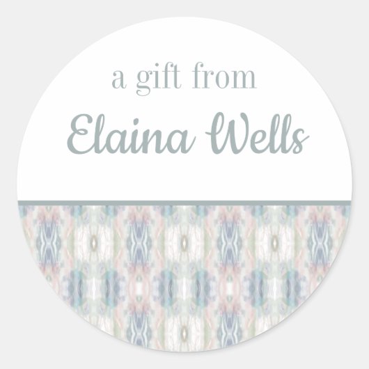 Abstracte Kunst Gepersonaliseerde Gift Stickers (Voorkant)