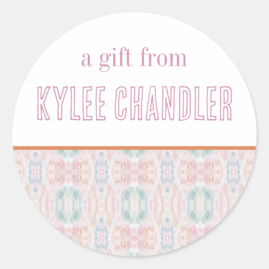 Abstracte Kunst Gepersonaliseerde Gift Stickers (Voorkant)