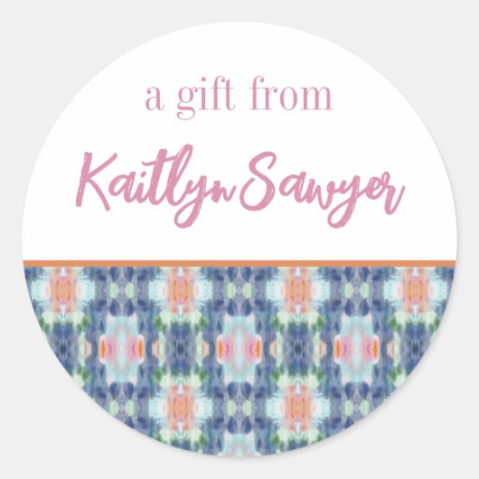 Abstracte Kunst Gepersonaliseerde Gift Stickers (Voorkant)