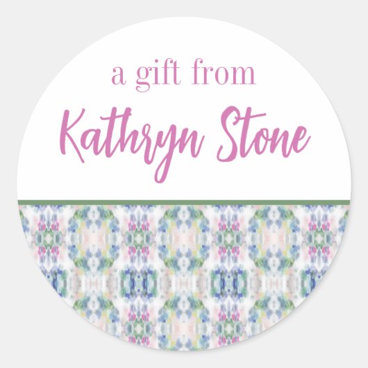 Abstracte Kunst Gepersonaliseerde Gift Stickers (Voorkant)
