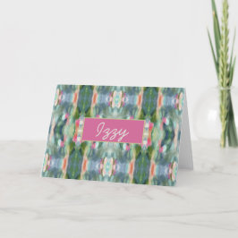 Abstracte kunst gepersonaliseerde notitiekaarten