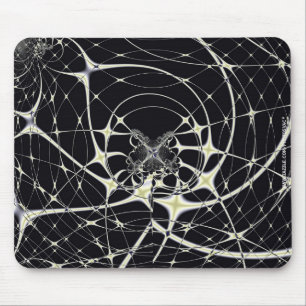 Abstracte kunst Golden Spiderweb Muismat