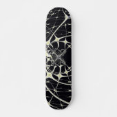 Abstracte kunst Golden Spiderweb Skateboard (Voorkant)