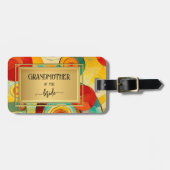 Abstracte  Kunst Grootmoeder Bagagelabel (Voorkant horizontaal)