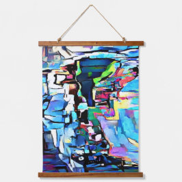 Abstracte kunst hangend wandkleed