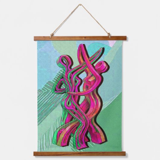 abstracte kunst hangend wandkleed (Voorkant)