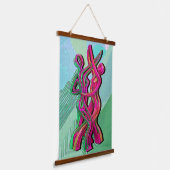 abstracte kunst hangend wandkleed (Gebogen)