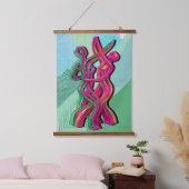 abstracte kunst hangend wandkleed (Slaapkamer)