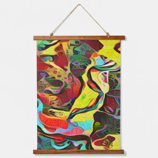 Abstracte kunst hangend wandkleed