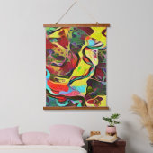 Abstracte kunst hangend wandkleed (Slaapkamer)