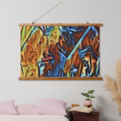 abstracte kunst hangend wandkleed (Slaapkamer)