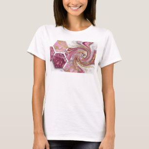 ABSTRACTE KUNST HONINGRAAT PATROON BLoemEN ONTWERP T-shirt