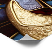 Abstracte kunst in gebrandschilderd glas van het g poster (Hoek)