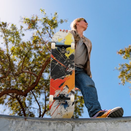 Abstracte Kunst in Kleur Skateboard (Buiten 1)