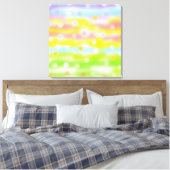 Abstracte kunst in meerkleurige schaduwen canvas afdruk (Insitu (Slaapkamer))