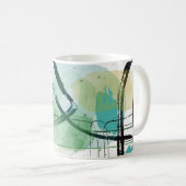 Abstracte Kunst Keramische Mok - Moderne Koffiebek (Voorkant rechts)