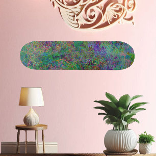 Abstracte kunst kleurrijke mystieke oceaan golven skateboard