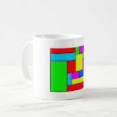 abstracte kunst koffiemok (Voorkant links)