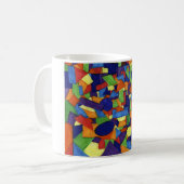 Abstracte kunst koffiemok (Voorkant links)