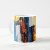 Abstracte Kunst Koffiemok (Voorkant links)