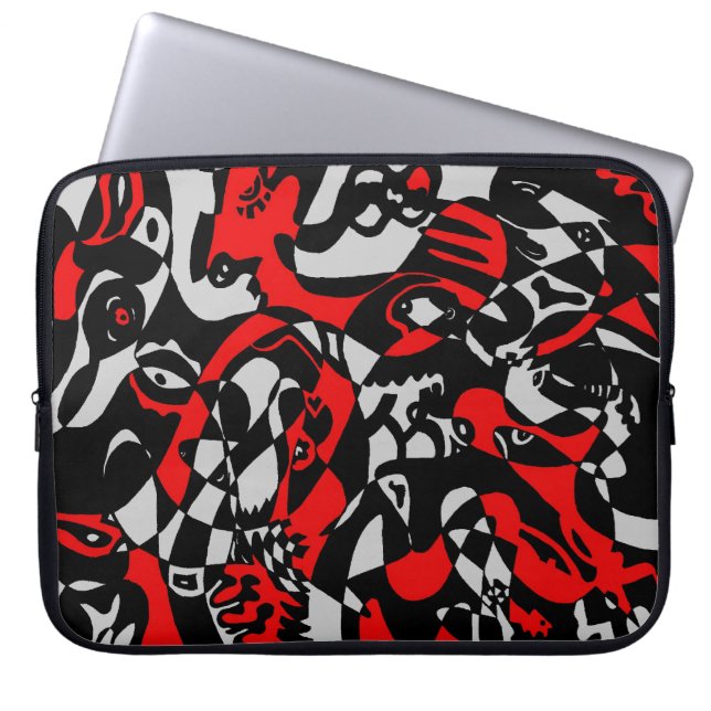 abstracte kunst laptop sleeve (Voorkant)