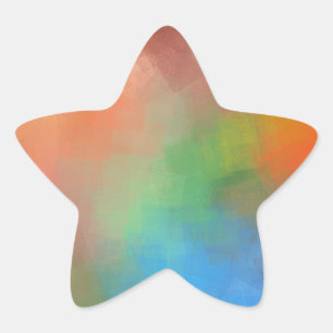 Abstracte Kunst Lege Moderne Elegante Sjabloon Ster Sticker