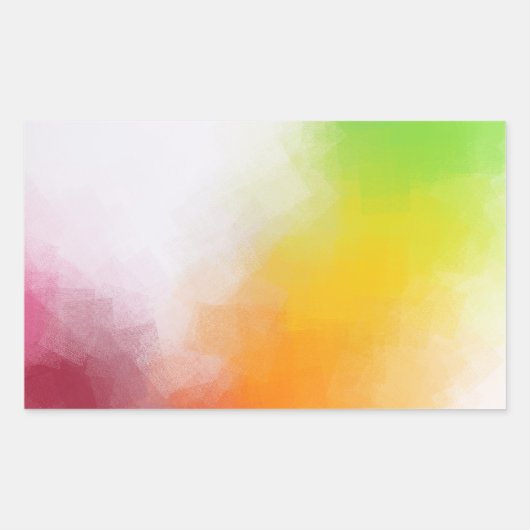 Abstracte Kunst Lege Sjabloon Kleurrijk Rood Geel Rechthoekige Sticker (Voorkant)