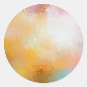 Abstracte Kunst Lege Sjabloon Kleurrijk Roze Rood Ronde Sticker