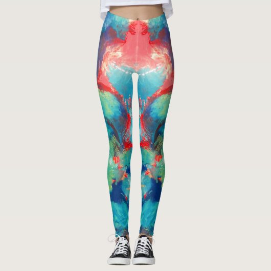 abstracte kunst leggings (Voorkant)