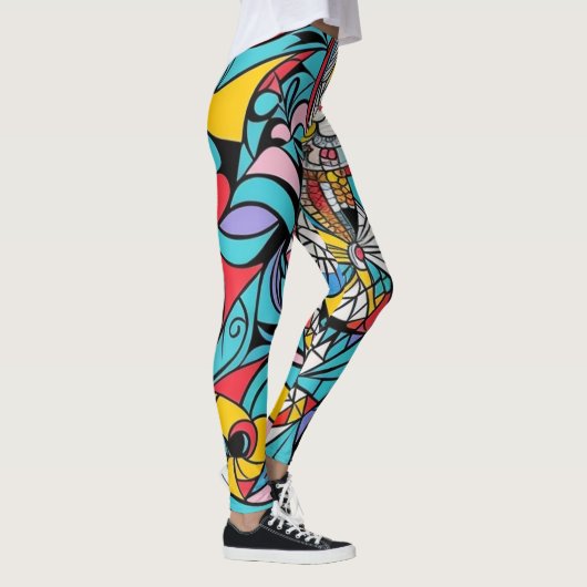 abstracte kunst leggings (Rechts)
