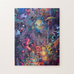 Abstracte kunst legpuzzel