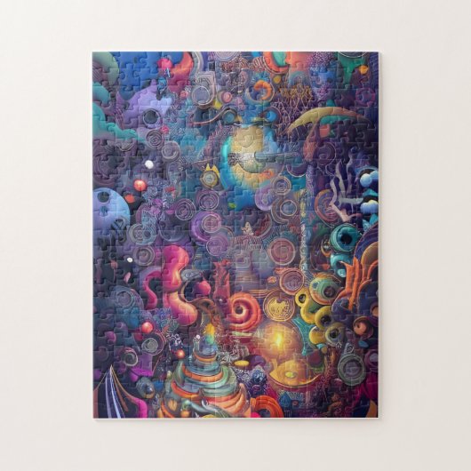 Abstracte kunst legpuzzel (Verticaal)