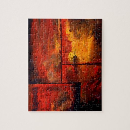 Abstracte kunst legpuzzel (Verticaal)