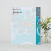 Abstracte Kunst Lentetuin Briefhoofd Ontwerp (Staand voorkant)
