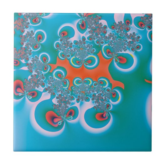 Abstracte Kunst Lentetuin Tegeltje (Voorkant)