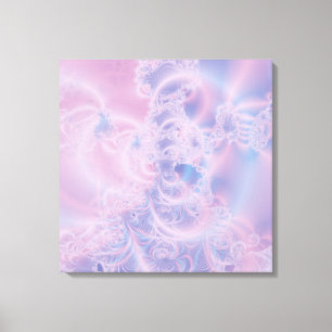 Abstracte Kunst Lichtroze Canvas Afdruk