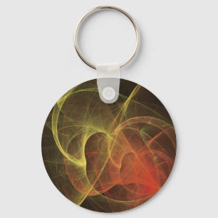 Abstracte Kunst Magische Vlam Sleutelhanger