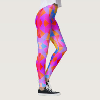 Abstracte Kunst Meerkleurig Leggings