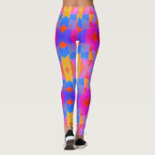 Abstracte Kunst Meerkleurig Leggings (Achterkant)