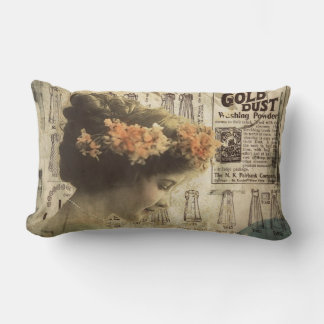 Abstracte Kunst Meisje Kleding Mode Lumbar Kussen