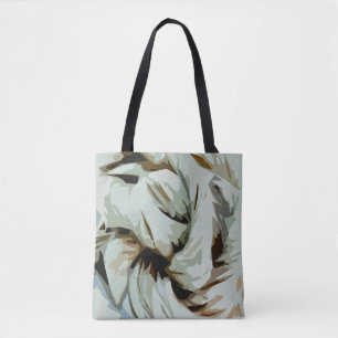 Abstracte kunst met aardetonen draagtas