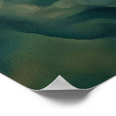Abstracte kunst met blauw en kalm Seashore Poster (Hoek)