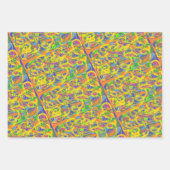 Abstracte kunst met felgele draad inpakpapier vel (Voorkant 2)