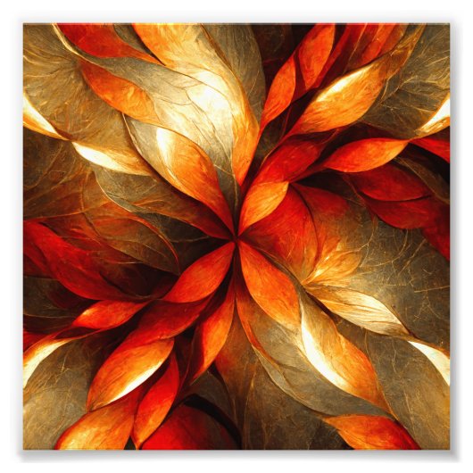 Abstracte kunst met goudvlokken foto afdruk (Voorkant)